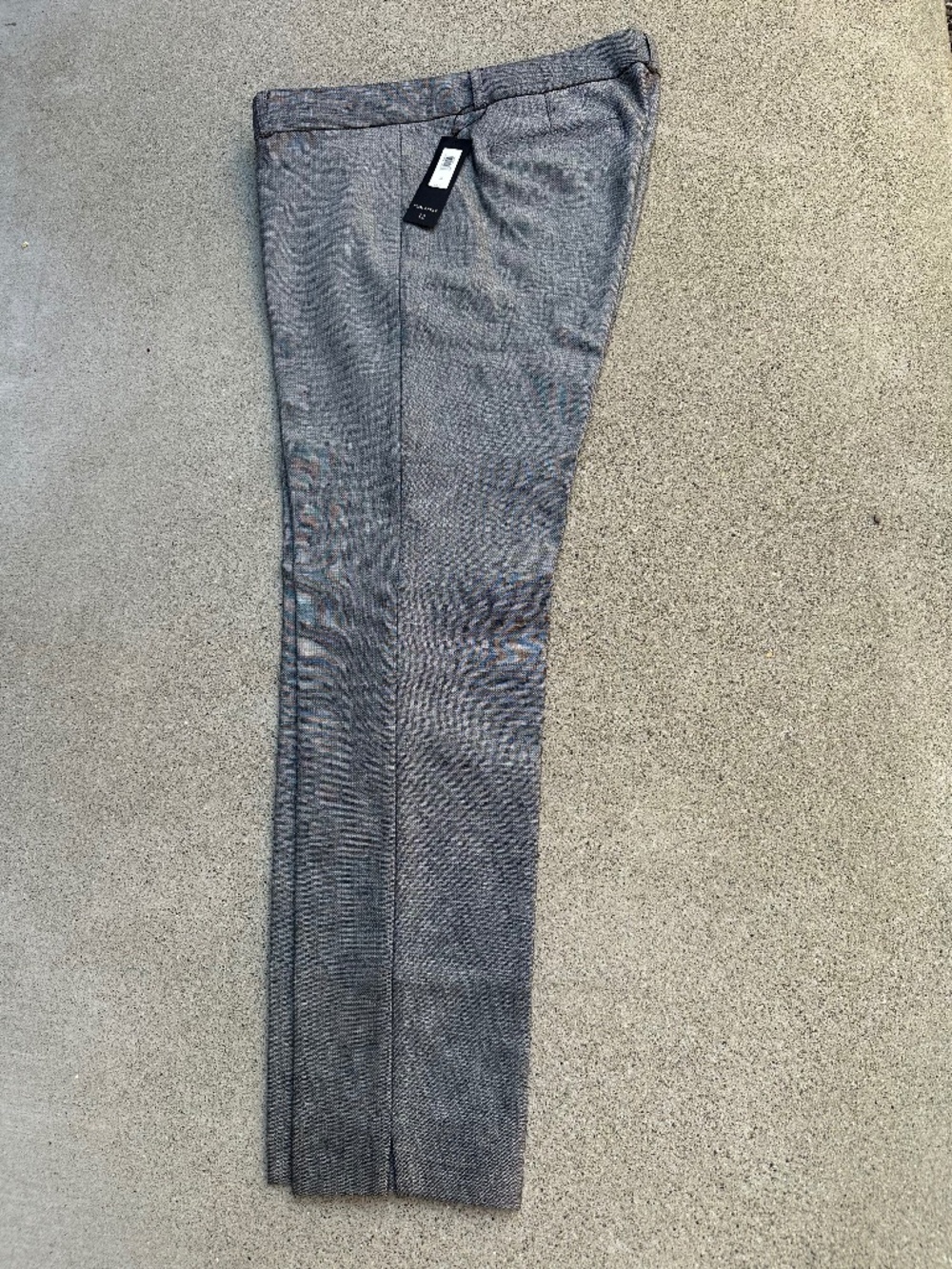 Banana Repubic Sloane Fit Pant, slim ankle, Gray Heather Sz 12 NWT